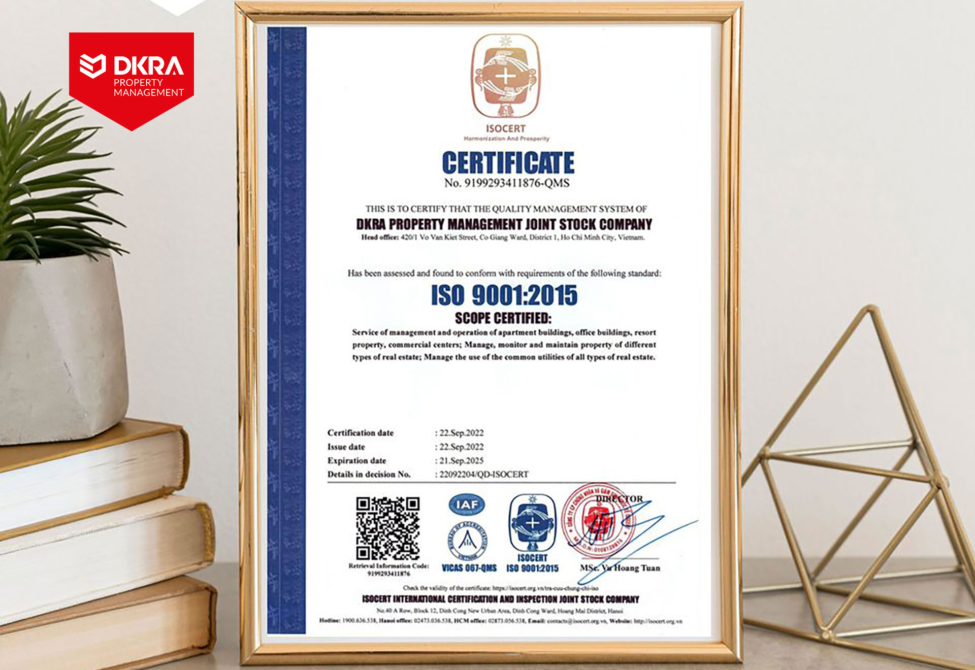 DKRA Living áp dụng hệ thống quản lý chất lượng theo tiêu chuẩn ISO 9001:2015
